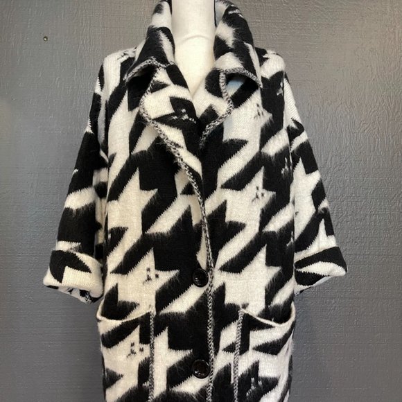 Diesel Houndstooth Check Cardigan Size S - Picture 6 of 9